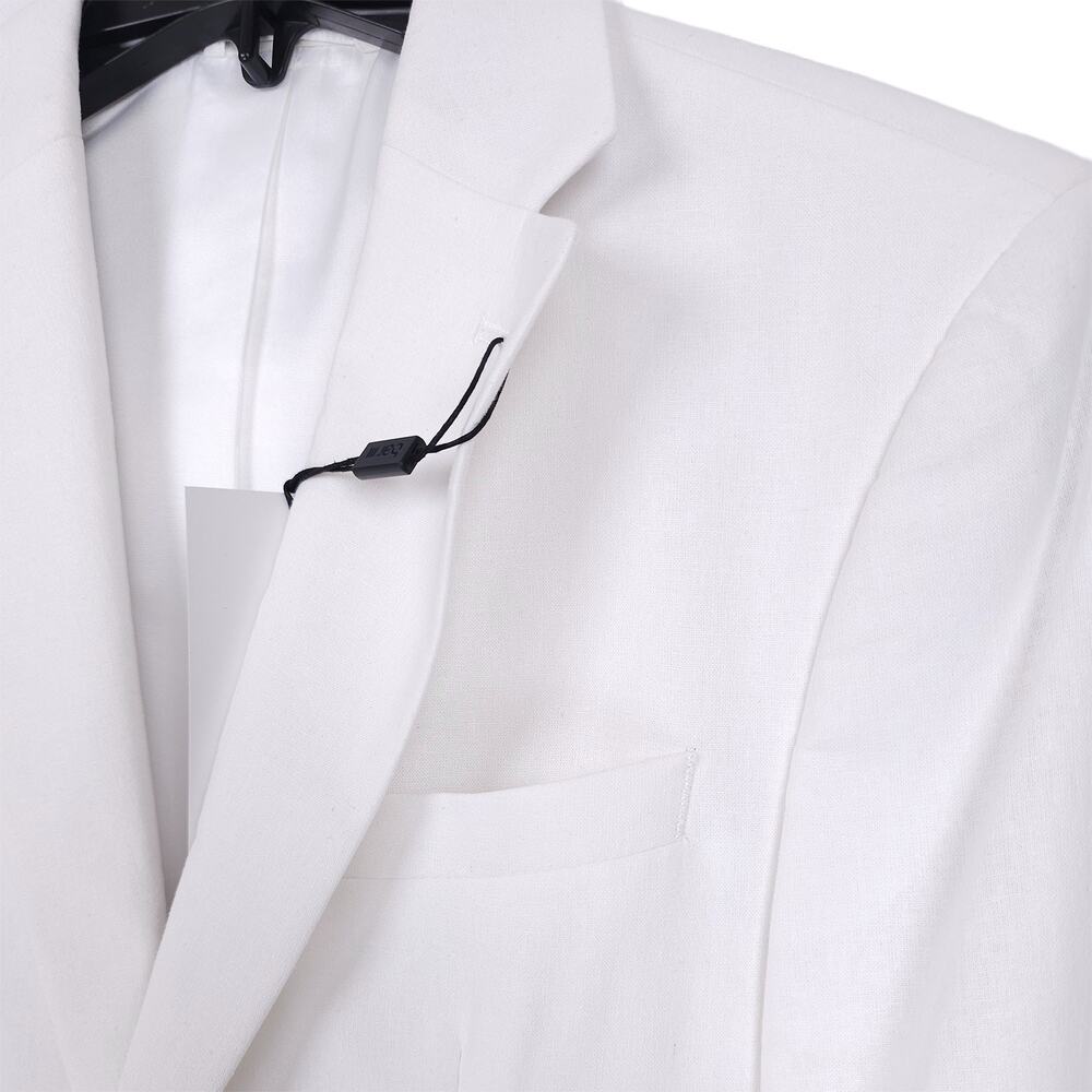 Bar III Mens Slim Fit Sport Coat Blazer 36S White Solid Linen Cotton Blend NWT - Picture 5 of 16